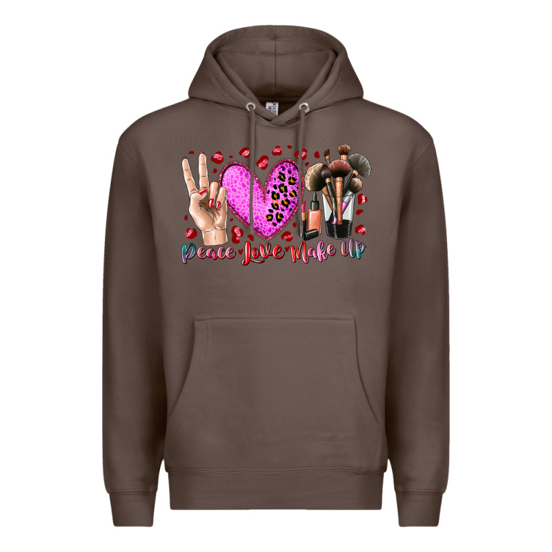 Peace Love Makeup Premium Hoodie by RacoonDesign | Teevron