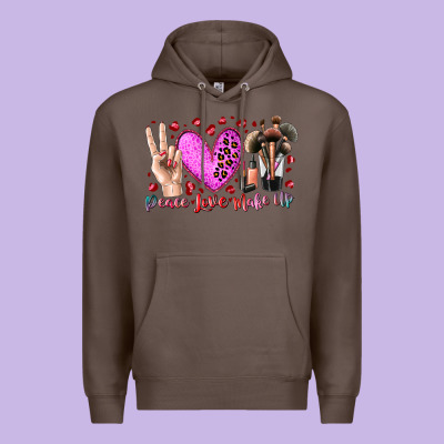 Peace Love Makeup Premium Hoodie Designed By Racoondesign