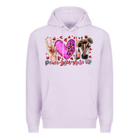 Lilac peace love makeup Premium Hoodie - RacoonDesign