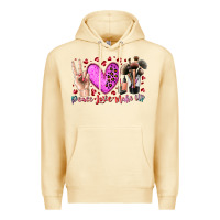 Pina Colada peace love makeup Premium Hoodie - RacoonDesign