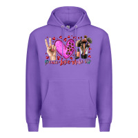 Purple peace love makeup Premium Hoodie - RacoonDesign