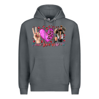 Rock peace love makeup Premium Hoodie - RacoonDesign