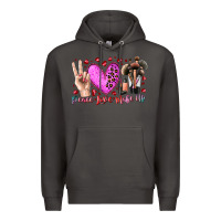 Smoke peace love makeup Premium Hoodie - RacoonDesign