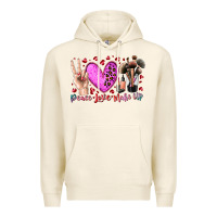Tofu peace love makeup Premium Hoodie - RacoonDesign