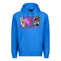 True Royal peace love makeup Premium Hoodie - RacoonDesign