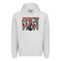 Dove Grey Race Mom Premium Hoodie - RacoonDesign