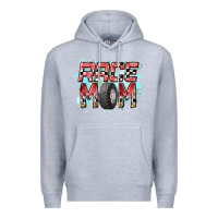 Heather Grey Race Mom Premium Hoodie - RacoonDesign