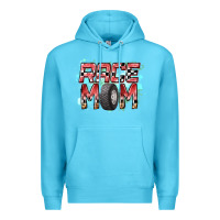 Ocean Blue Race Mom Premium Hoodie - RacoonDesign