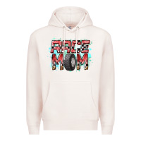 Pale Pink Race Mom Premium Hoodie - RacoonDesign
