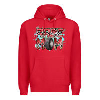 Red Race Mom Premium Hoodie - RacoonDesign