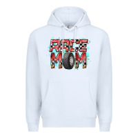White Race Mom Premium Hoodie - RacoonDesign