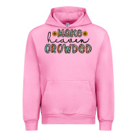 Fuchsia Pink make heaven crowded Urban Hoodie - CowhideDigitalArt