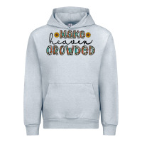 Heather Grey make heaven crowded Urban Hoodie - CowhideDigitalArt
