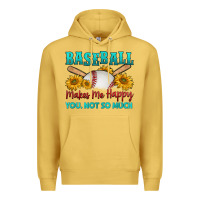 Antique Gold baseball makes me happy you, not so much Premium Hoodie - HRA Design Shop