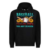 Black baseball makes me happy you, not so much Premium Hoodie - HRA Design Shop