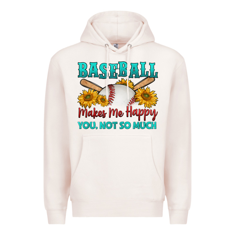 Baseball Makes Me Happy You, Not So Much Premium Hoodie by HRA Design Shop | Teevron