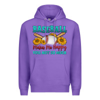 Purple baseball makes me happy you, not so much Premium Hoodie - HRA Design Shop