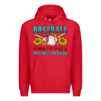 Red baseball makes me happy you, not so much Premium Hoodie - HRA Design Shop