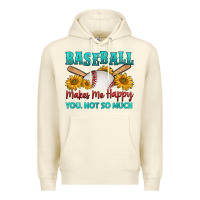 Sandshell baseball makes me happy you, not so much Premium Hoodie - HRA Design Shop