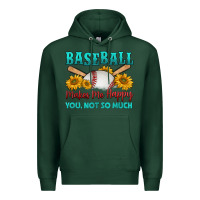 Sports Green baseball makes me happy you, not so much Premium Hoodie - HRA Design Shop