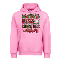 Fuchsia Pink gingerbread kisses and christmas wishes Urban Hoodie - FaDigitalArtStudio