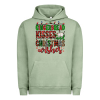 Pigment Oil Green gingerbread kisses and christmas wishes Urban Hoodie - FaDigitalArtStudio