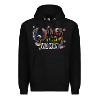 Black american woman Premium Hoodie - CowhideDigitalArt