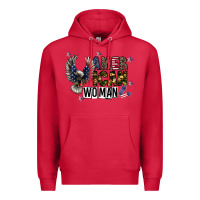 Cardinal american woman Premium Hoodie - CowhideDigitalArt