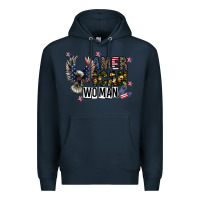 Navy american woman Premium Hoodie - CowhideDigitalArt