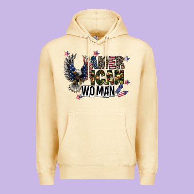 American Woman Premium Hoodie Designed By Cowhidedigitalart