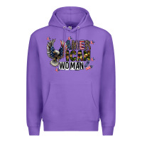 Purple american woman Premium Hoodie - CowhideDigitalArt