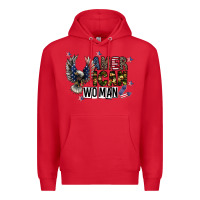 Red american woman Premium Hoodie - CowhideDigitalArt
