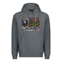 Rock american woman Premium Hoodie - CowhideDigitalArt