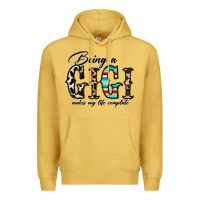 Antique Gold being a gigi makes my life complate Premium Hoodie - CowhideDigitalArt