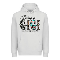 Dove Grey being a gigi makes my life complate Premium Hoodie - CowhideDigitalArt
