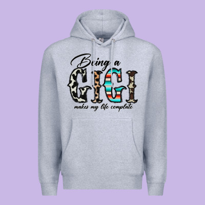 Being A Gigi Makes My Life Complate Premium Hoodie Designed By Cowhidedigitalart