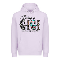 Lilac being a gigi makes my life complate Premium Hoodie - CowhideDigitalArt