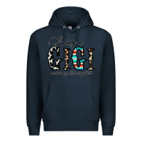 Navy being a gigi makes my life complate Premium Hoodie - CowhideDigitalArt