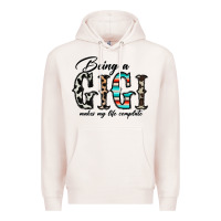 Pale Pink being a gigi makes my life complate Premium Hoodie - CowhideDigitalArt