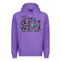 Purple being a gigi makes my life complate Premium Hoodie - CowhideDigitalArt