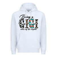 White being a gigi makes my life complate Premium Hoodie - CowhideDigitalArt