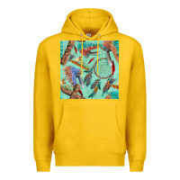 Lemon pipe tomahawk dreamcatcher headdress seamless patt Premium Hoodie - FaDigitalArtStudio