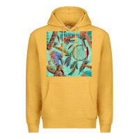 Mustard pipe tomahawk dreamcatcher headdress seamless patt Premium Hoodie - FaDigitalArtStudio