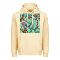 Pina Colada pipe tomahawk dreamcatcher headdress seamless patt Premium Hoodie - FaDigitalArtStudio