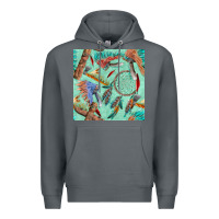 Rock pipe tomahawk dreamcatcher headdress seamless patt Premium Hoodie - FaDigitalArtStudio