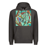 Smoke pipe tomahawk dreamcatcher headdress seamless patt Premium Hoodie - FaDigitalArtStudio