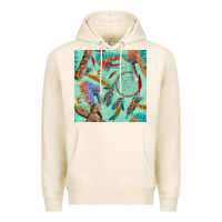 Tofu pipe tomahawk dreamcatcher headdress seamless patt Premium Hoodie - FaDigitalArtStudio
