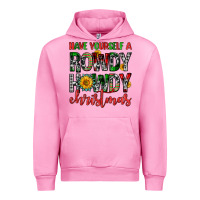 Fuchsia Pink have yourself a rowdy howdy christmas Urban Hoodie - FaDigitalArtStudio