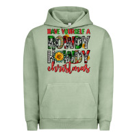 Pigment Oil Green have yourself a rowdy howdy christmas Urban Hoodie - FaDigitalArtStudio