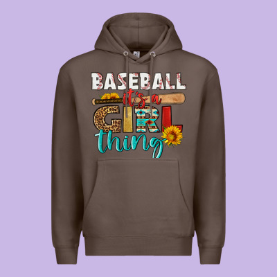 Baseball It's A Girl Thing Premium Hoodie Designed By Hra Design Shop
